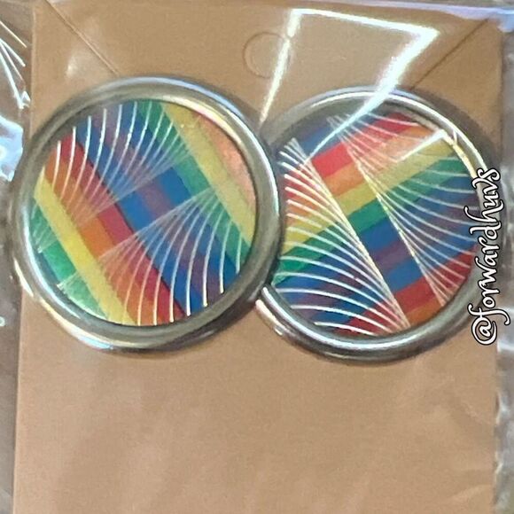 Bundle Sale 3 for $15 | Colorful Round Metal Earrings - Picture 7 of 9